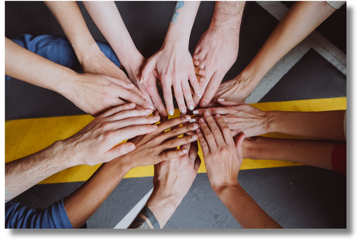 Group of Hands Together